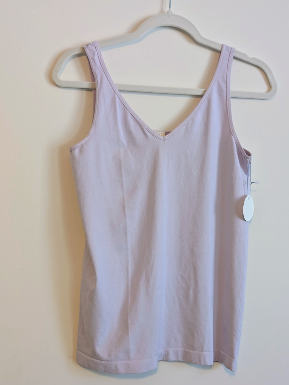 NEW Anthropologie One September Light Lavender Reversible Layering Tank Top L